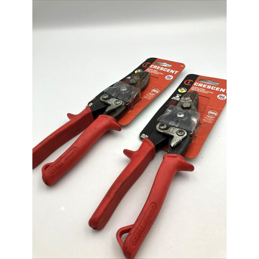 Crescent Straight Cut Aviation Snip Blade Steel Red 9-1/4" M5R